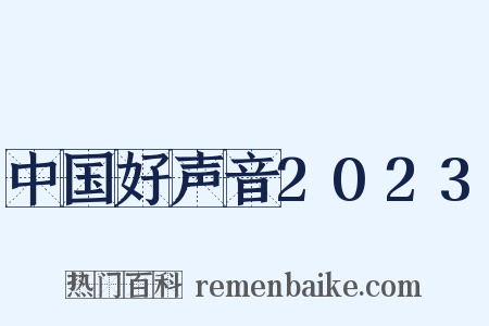 中国好声音2023是什么意思的图片